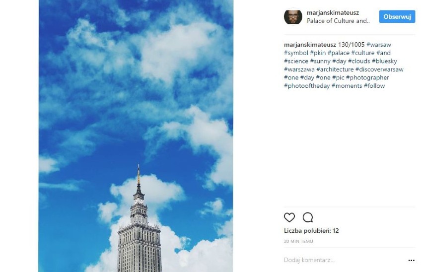 Najpiękniejsze zdjęcia Warszawy na Instagramie [TOP 10]