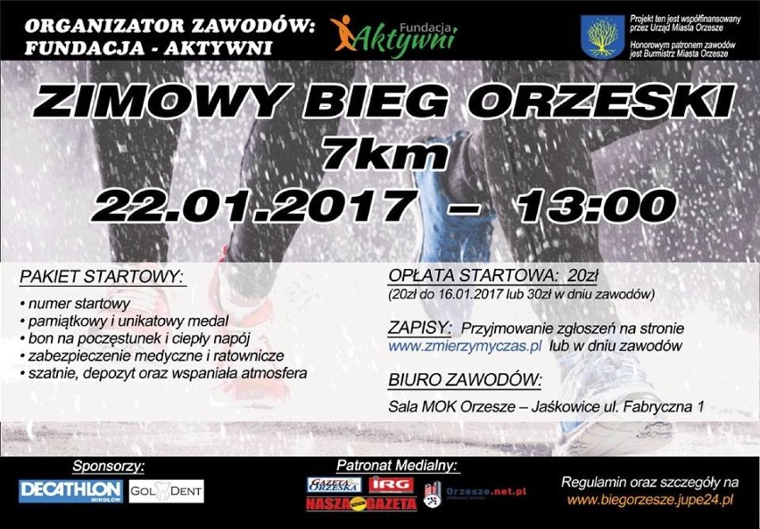 III Zimowy Bieg Orzeski: będą utrudnienia w ruchu