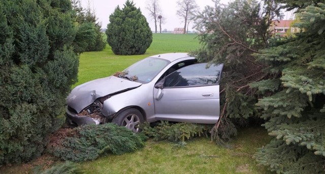 42-letni mieszkaniec powiatu konińskiego, nie opanował auta, zjechał na pobocze i uderzył w drzewo. Kierowca nie odniósł poważniejszych obrażeń