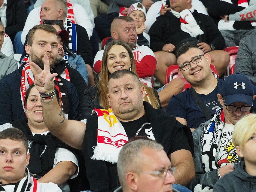 Kibice ŁKS Łódź na meczu Pucharu Polski ze Stalą Mielec
