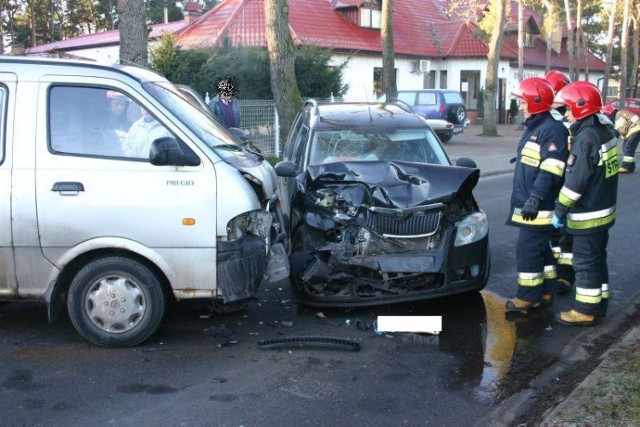 Kolizja na ulicy Spokojnej w Rawiczu.