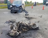 Gmina Piątek: Motocykl zderzył się z osobówką. Lądował śmigłowiec LPR