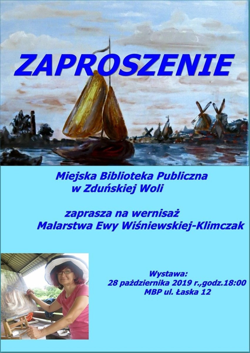 Wystawa prac Ewy Wiśniewskiej Klimczak od poniedziałku w bibliotece