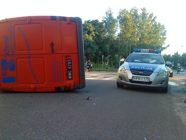 Wypadek w centrum miasta w Głogowie
