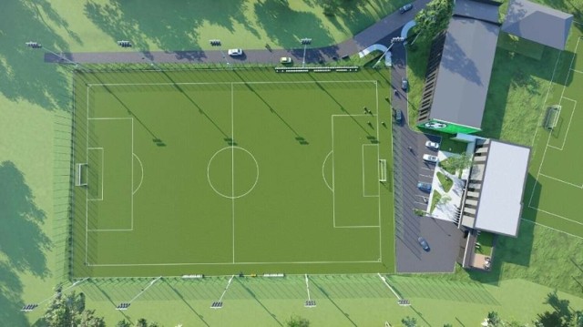 Taki kompleks sportowy z boiskiem piłkarskim ze sztuczną murawą ma powstać na osiedlu Zawada. Czy uda się dotrzymać terminu, który mija ostatniego dnia listopada tego roku?