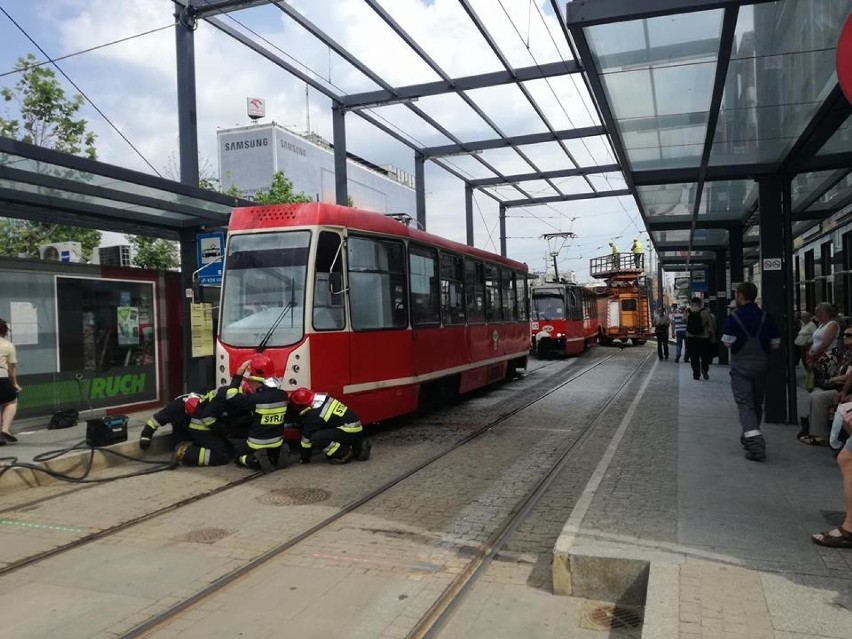 Pożar tramwaju w Katowicach