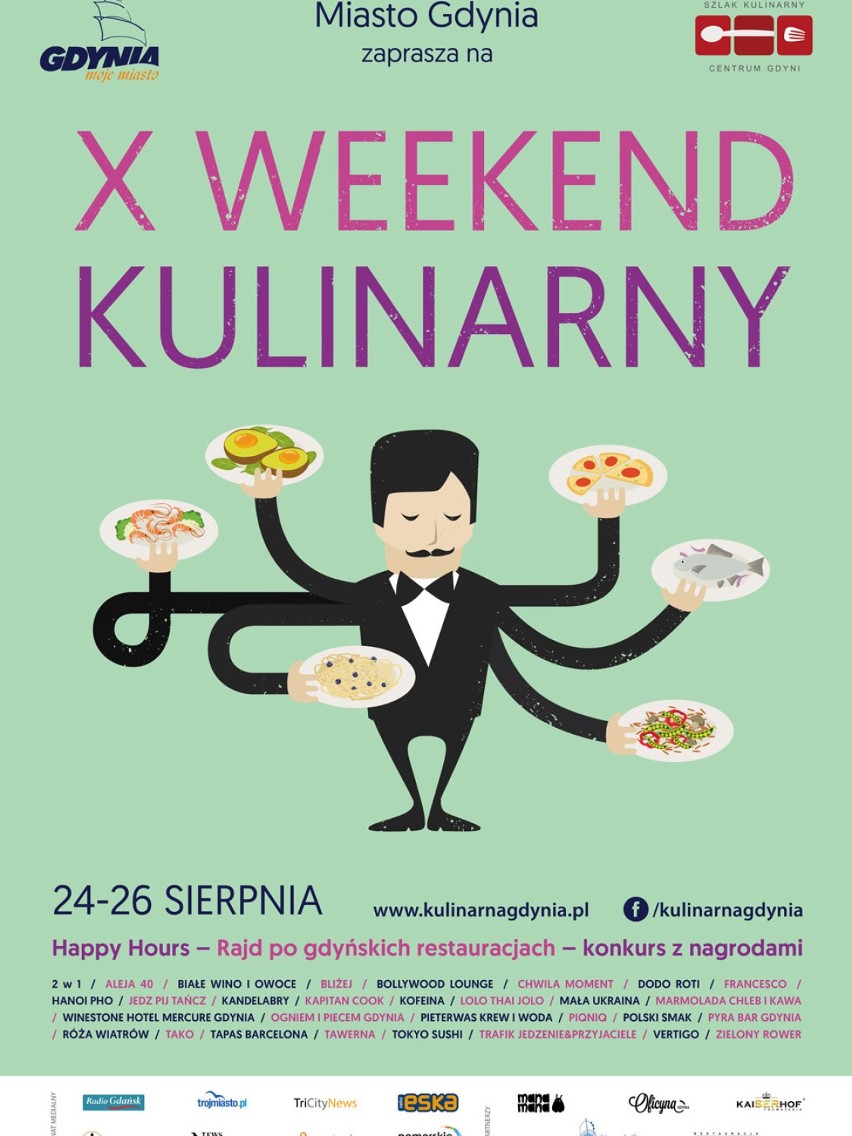  X Weekend Kulinarny w Gdyni startuje w piątek. Happy Hours w 30 gdyńskich restauracjach i liczne konkursy