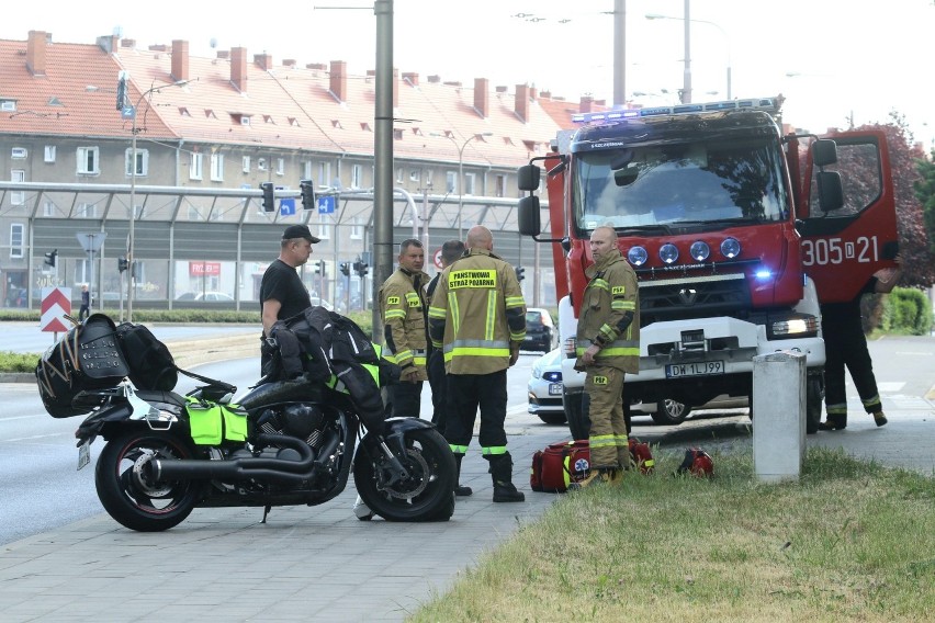 Wypadek na al. Kromera we Wrocławiu 11.06.2021