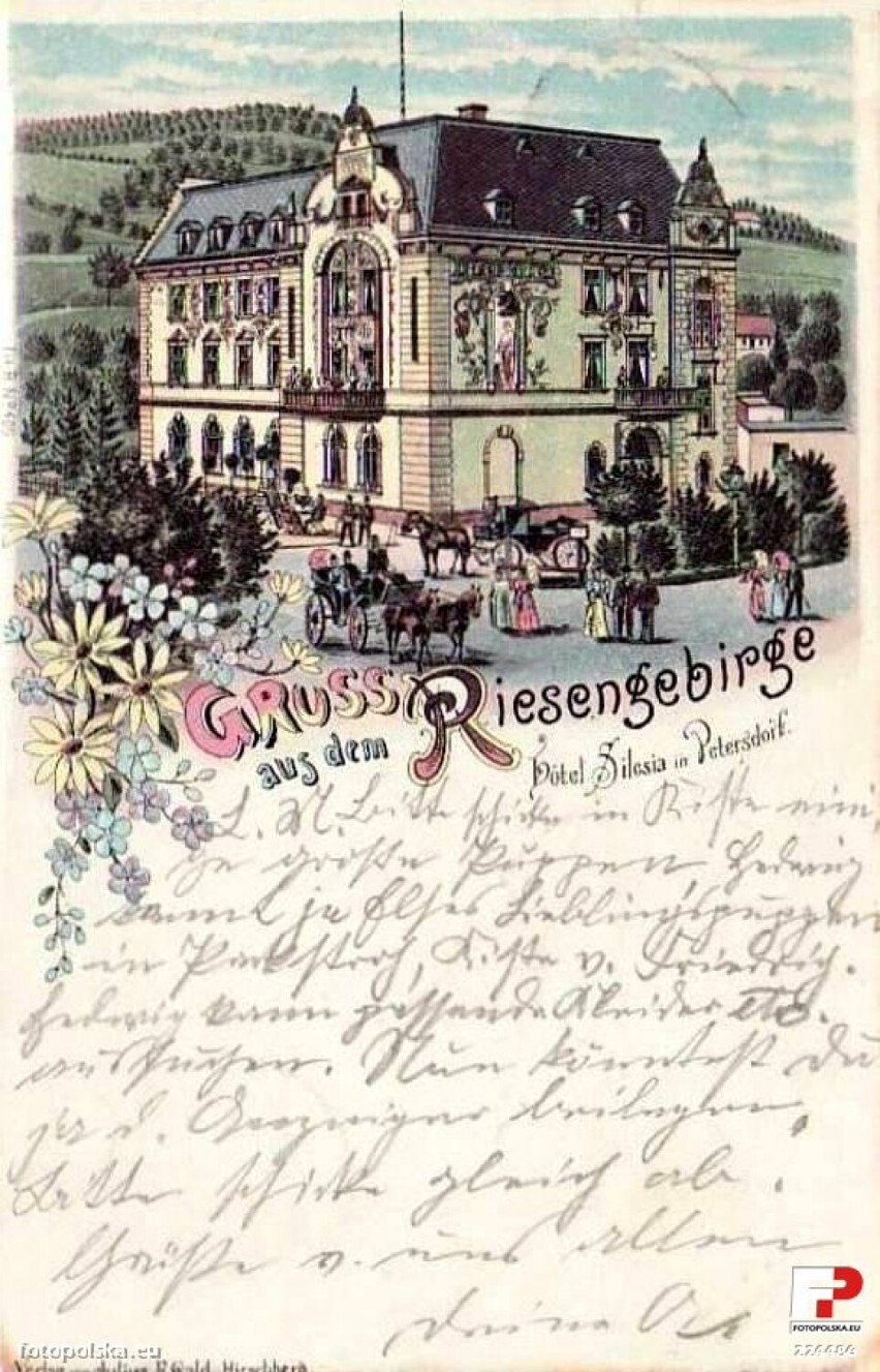 Hotel Silesia na pocztówce z lat 1898-1900