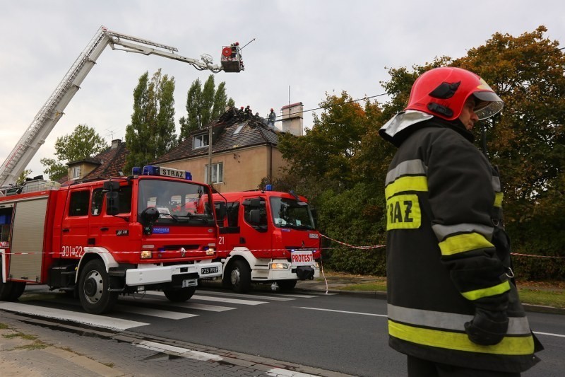 Pożar poddasza budynku przy ul. Głównej