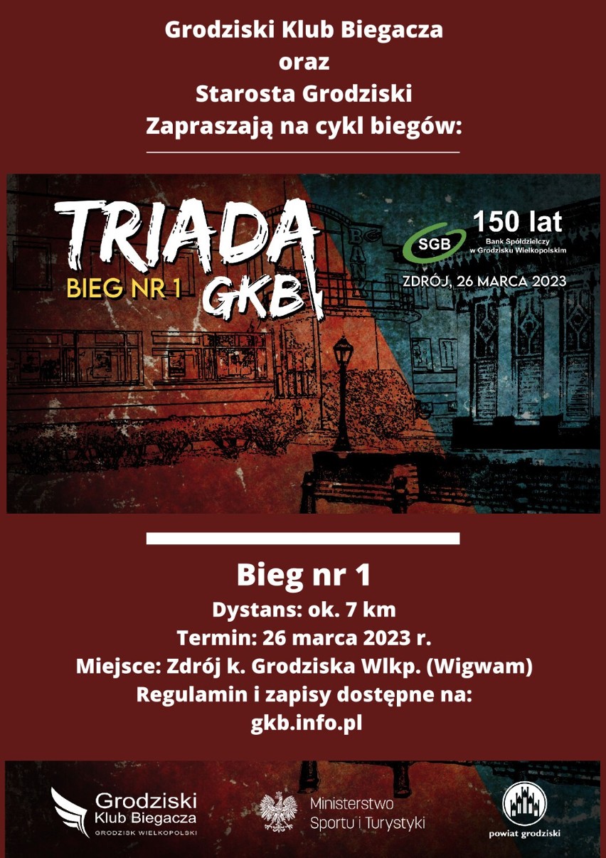 Grodziski Klub Biegacza zaprasza do udziału w nowym cyklu biegowym "Triada GKB"