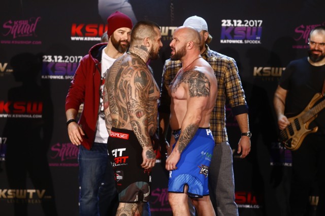 Gorąco na ważeniu przed KSW 41. Popek i Oświeciński blisko bójki! 10 kg różnicy na wadze [ZDJĘCIA]