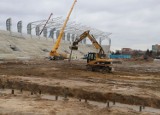 Budowa stadionu Radomiaka Radom. Trwają intensywne prace. Sprawdziliśmy postęp robót