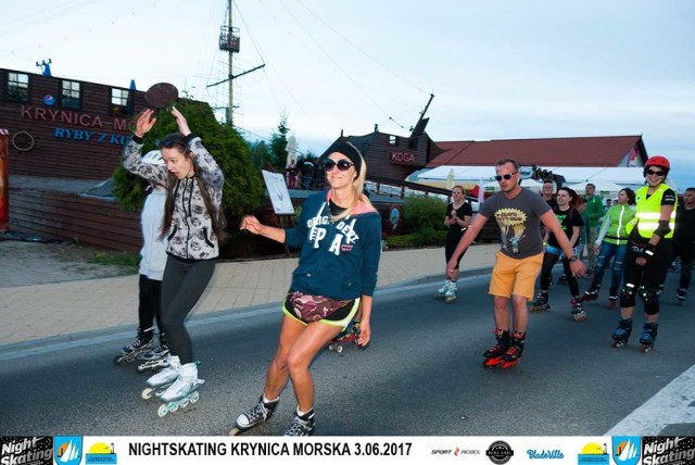 Krynica Morska. Night skating - nocny przejazd ulicami miasta na rolkach