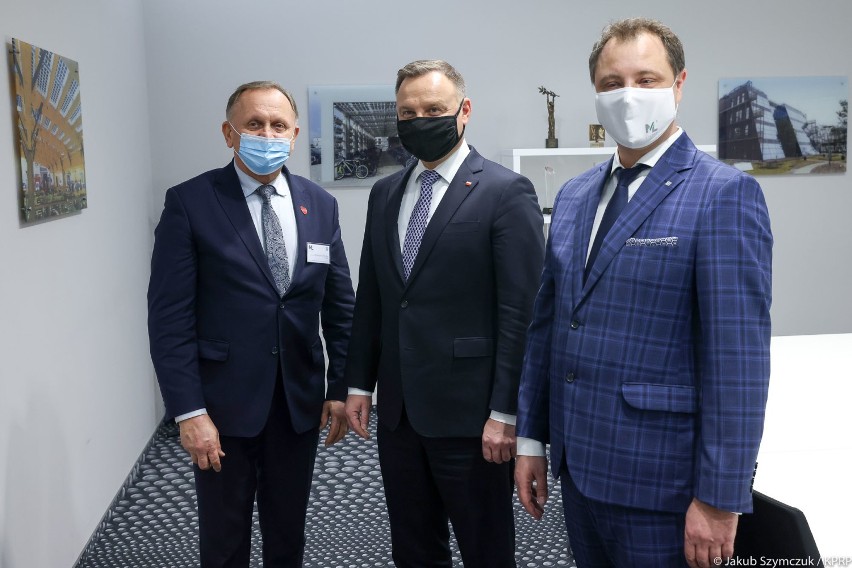 Prezydent Andrzej Duda odwiedza siedzibę firmy ML System...