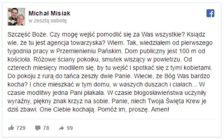 Ksiądz w trakcie kolędy odwiedził... prostytutki