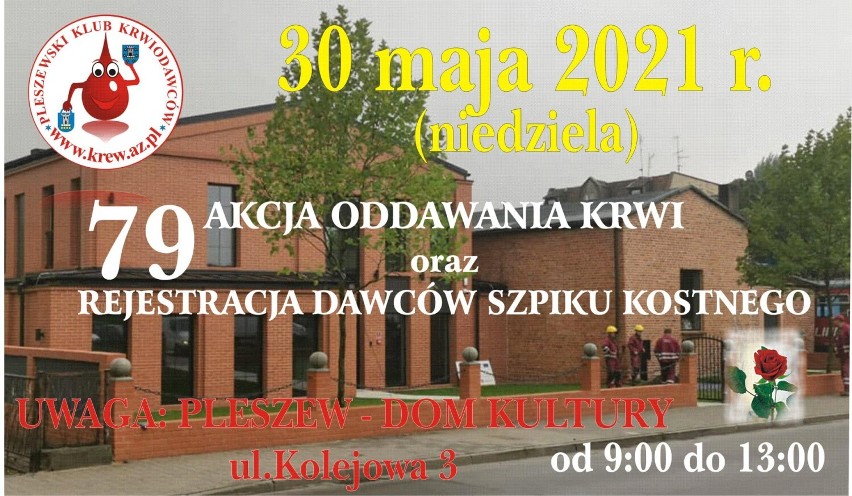 79. akcja oddawania krwi odbędzie się już 30 maja