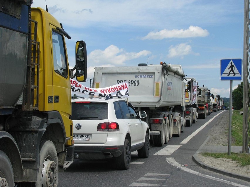 Protest dostawców materiałów i usług na budowę autostrady