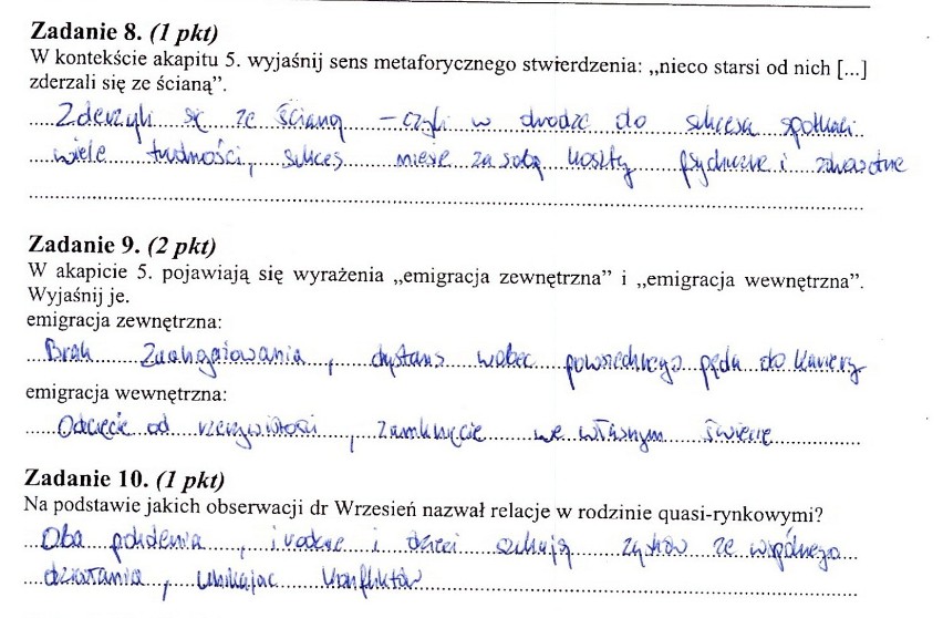 23 sierpnia maturzyści którym nie udało się zdać egzaminów...