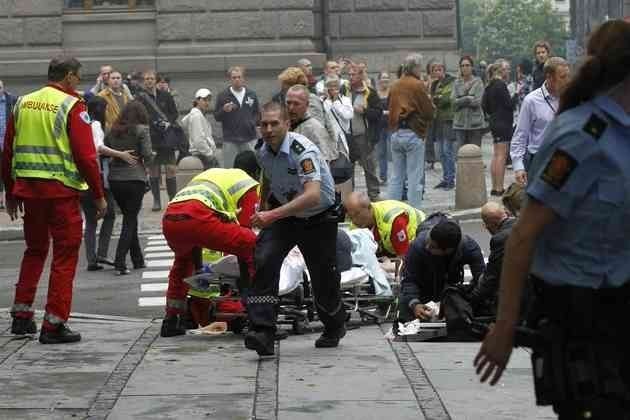 Akcja ratunkowa po zamachu bombowym w Oslo