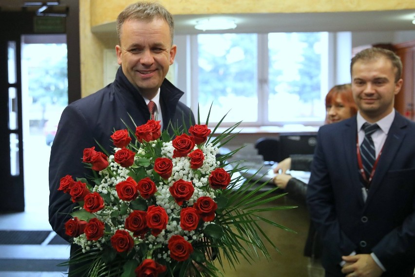 Prezydent Krzysztof Chojniak gorąco powitany w Urzędzie...