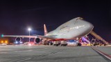 Jumbo jet w Pyrzowicach! [ZDJĘCIA] Jeden z największych samolotów świata lądował na lotnisku Katowice Airport