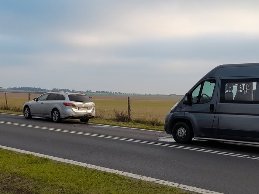 Kolizja sześciu pojazdów na trasie Powodowo-Wolsztyn