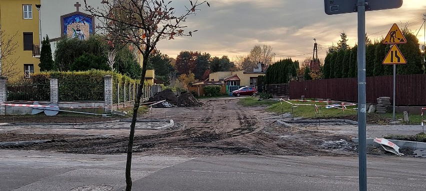 Trwają prace drogowe we Włocławku