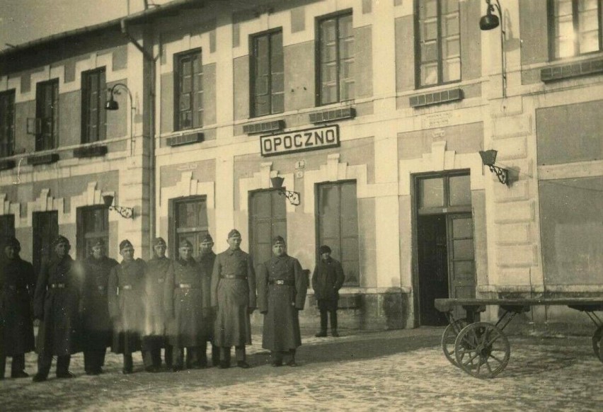Dworzec kolejowy Opoczno. 1941 rok.