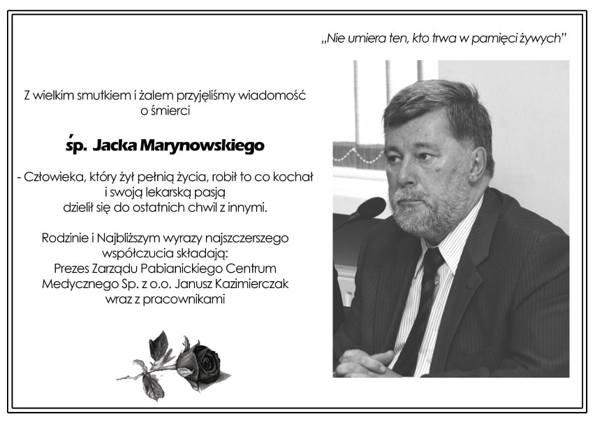 Zmarł chirurg Jacek Marynowski. Przegrał walkę z koronawirusem