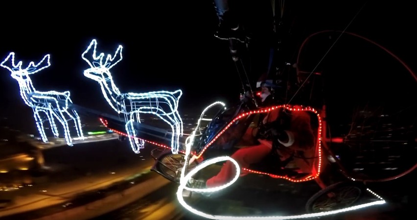 Latający pojazd Świętego Mikołaja nad Białymstokiem. Kiedy zobaczysz?  [wideo]