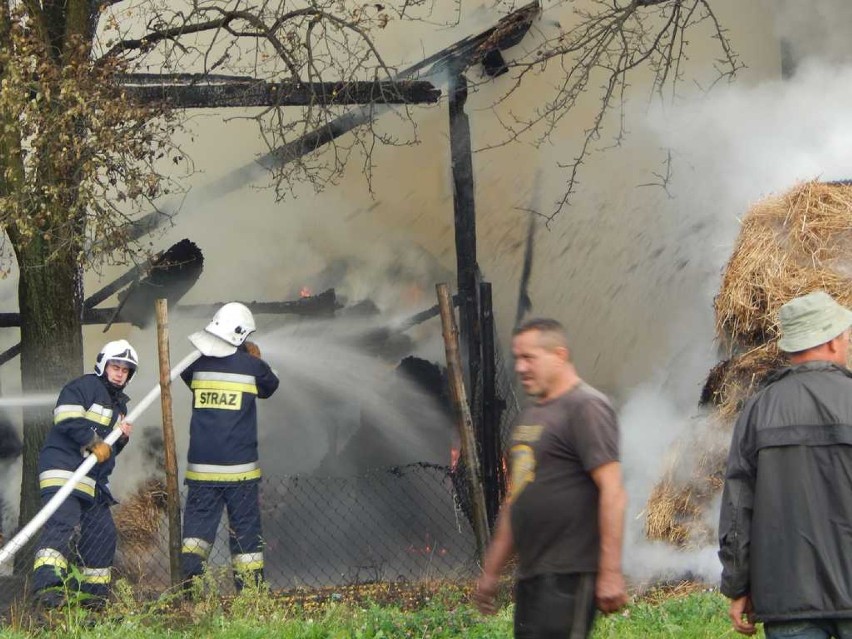 Pożar w Bieścu. Spaliła się stodoła z wyposażeniem