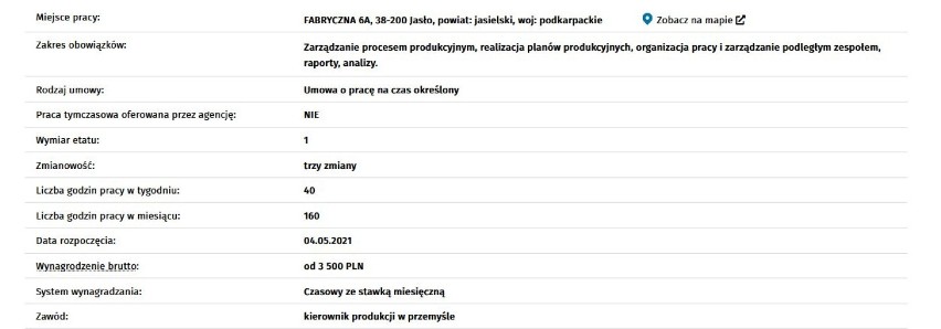 Aktualne oferty pracy w Jaśle i okolicy. Kogo szukają pracodawcy i ile płacą? [KWIECIEŃ]
