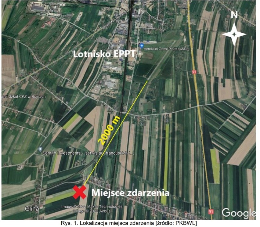 Raport wstępny z katastrofy samolotu pod Piotrkowem. Państwowa Komisja Badania Wypadków Lotniczych opublikowała go 3.10.2022