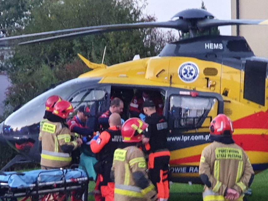 Helikopter LPR w Chorzowie lądował do starszej osoby,...