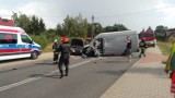 Wypadek w Tobiaszach na DW 713. Zderzenie 4 aut, 4 osoby poszkodowane. Droga zablokowana w obu kierunkach (FOTO)
