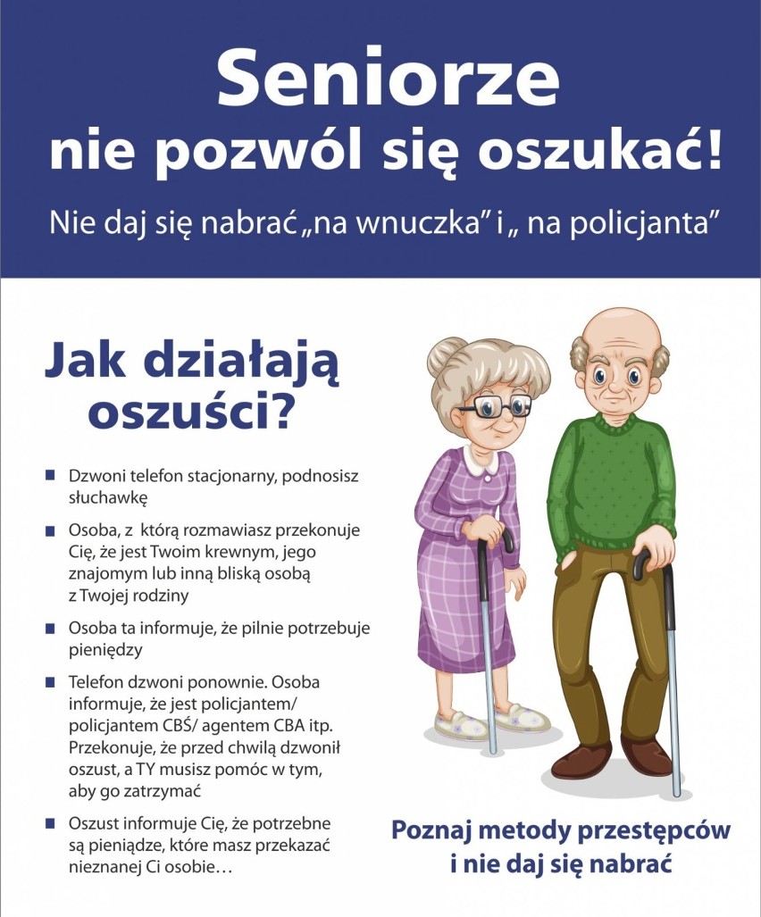 Ostrzegajmy naszych rodziców i dziadków. Oszuści nadal wyłudzają od nich pieniądze 