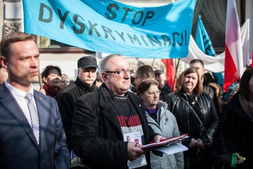 Protest w obronie głuchoniemych w Łodzi [ZDJĘCIA]