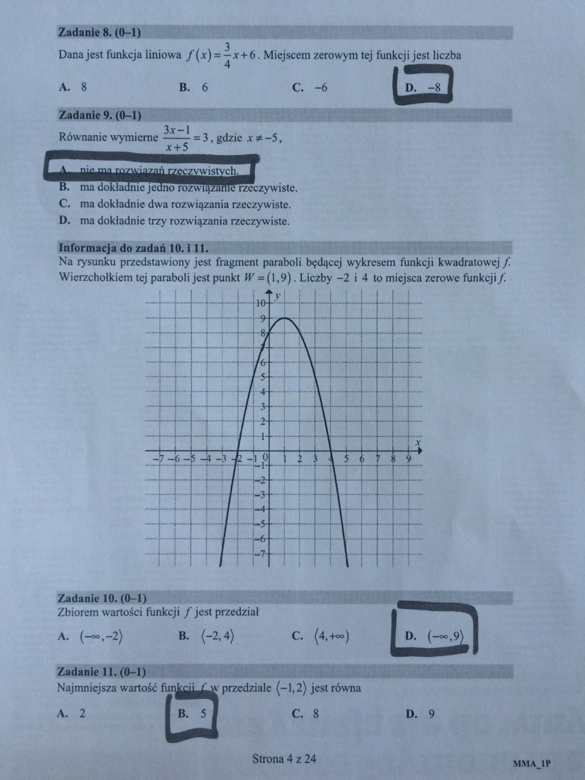 Matura z matematyki 2016: arkusze PDF, klucz odpowiedzi