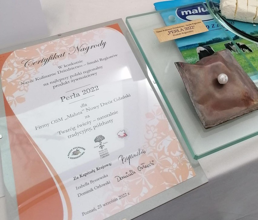 Maluta nagrodzona na Targach Smaki Regionów 2022. Twaróg półtłusty otrzymał prestiżową Perłę