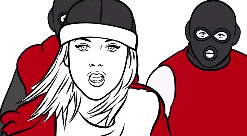 Kadr z rysunkowego klipu "Shake it off" Taylor Swift