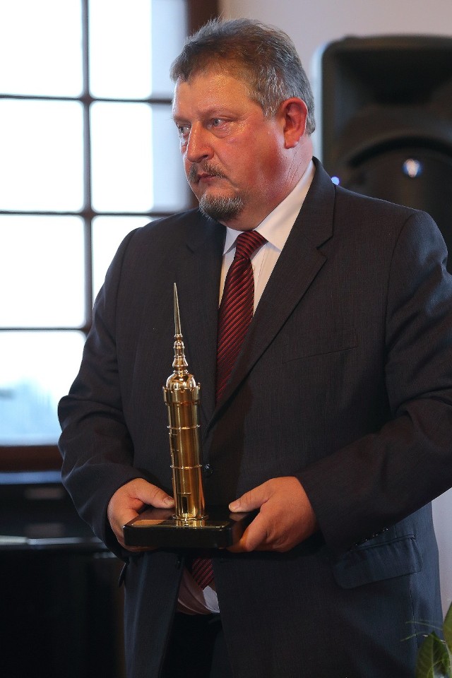 Michał Rżanek, laureat tegorocznej, 41. Złotej Wieży Trybunalskiej. Uroczyste wręczenie nagrody odbyło się 27 września w Muzeum w Piotrkowie.