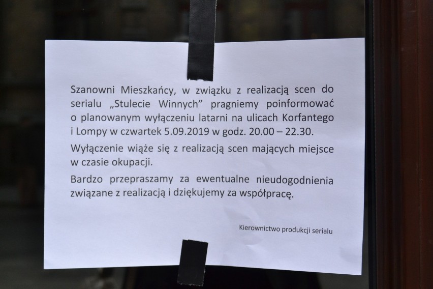 Padły strzały na ulicy Lompy w Gliwicach. "Stulecie Winnych" 2 filmowcy kręcą w Gliwicach