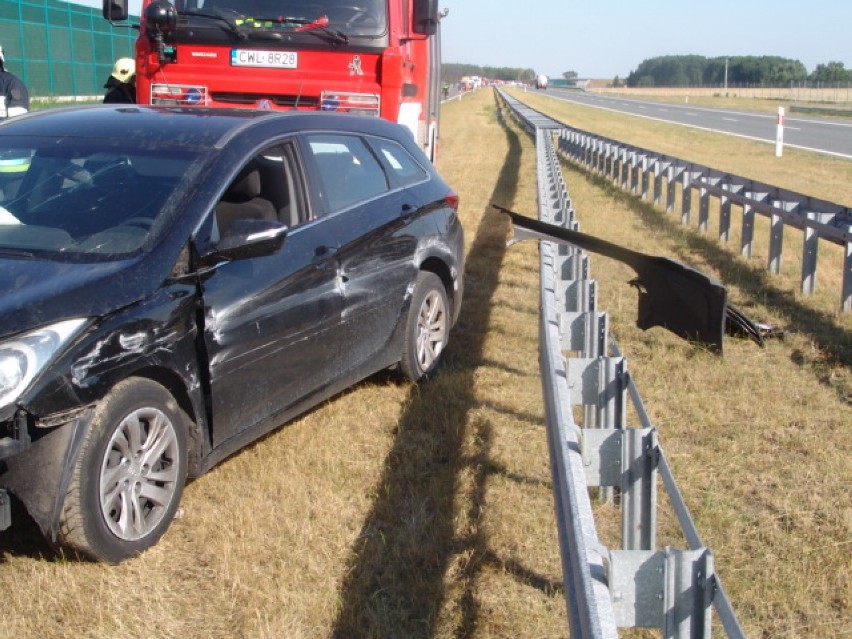 Wypadek na autostradzie pod Włocławkiem! Kobieta w ciąży trafiła do szpitala!