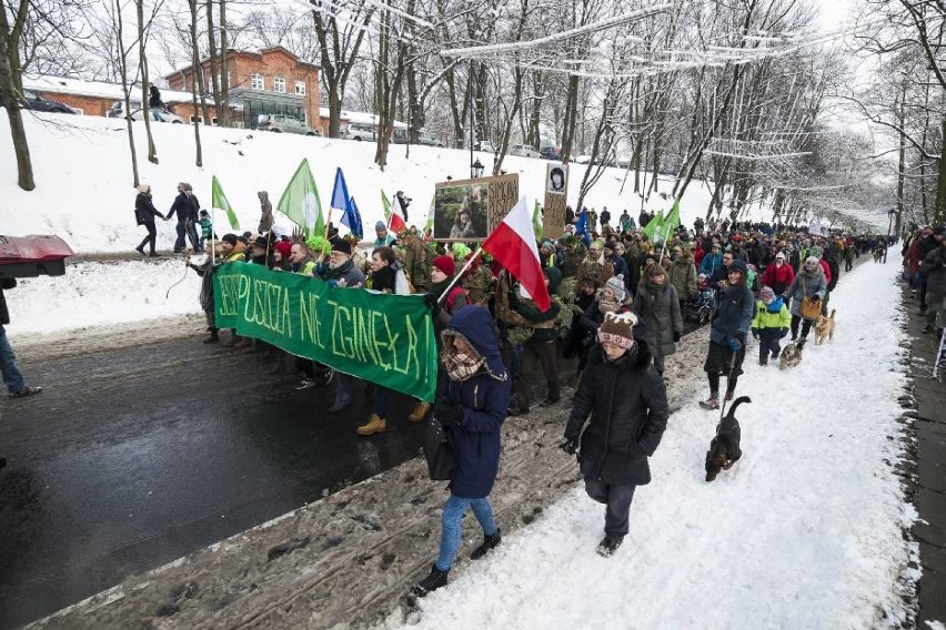 Marsz Entów w obronie Puszczy Białowieskiej w Warszawie