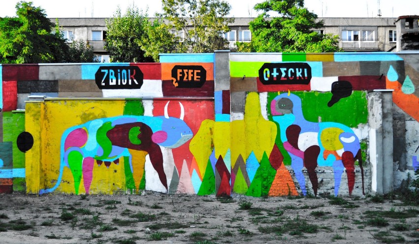 Murale dodają barw szarym, wrocławskim podwórzom