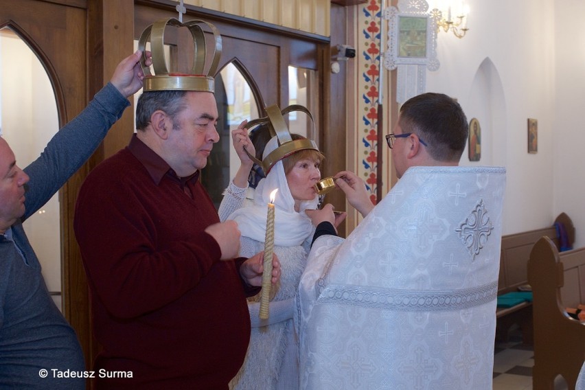 Ślub w cerkwi prawosławnej w Stargardzie po nabożeństwie w drugi dzień świąt Bożego Narodzenia