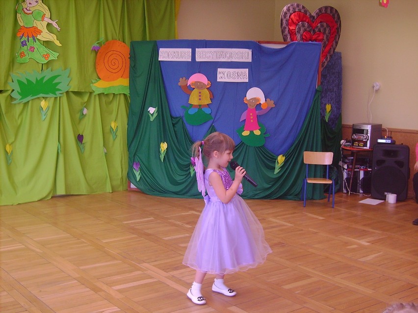 Wiosenny konkurs recytatorski w przedszkolu w Łagowie