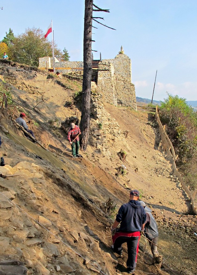 Wykopaliska w okolicach ruin zamku muszyńskiego