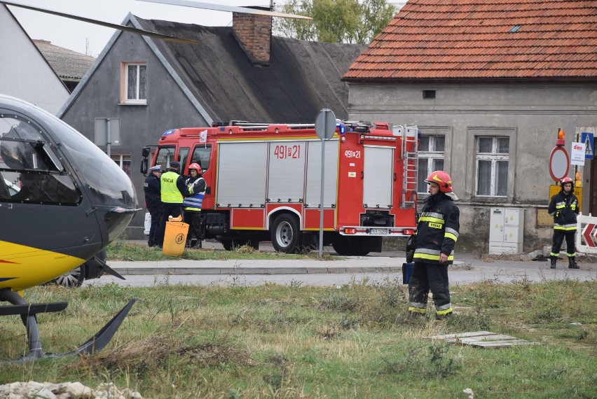 Strażacy i LPR w Zdunach. Niestety mężczyzny nie udało się uratować [ZDJĘCIA + FILM]